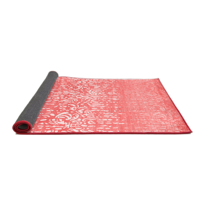 Abstract Red Contemporary Area Rugs