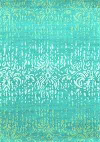 Abstract Turquoise Contemporary Rug, con1477turq