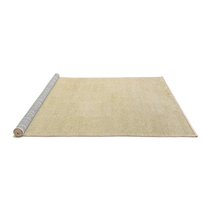 Serging Thickness of Machine Washable Contemporary Khaki Gold Rug, wshcon1478
