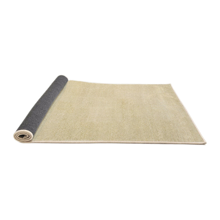 Thickness of Contemporary Khaki Gold Solid Rug, con1478