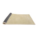 Thickness of Contemporary Khaki Gold Solid Rug, con1478