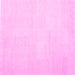 Square Machine Washable Solid Pink Modern Rug, wshcon1478pnk