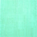 Square Solid Turquoise Modern Rug, con1478turq