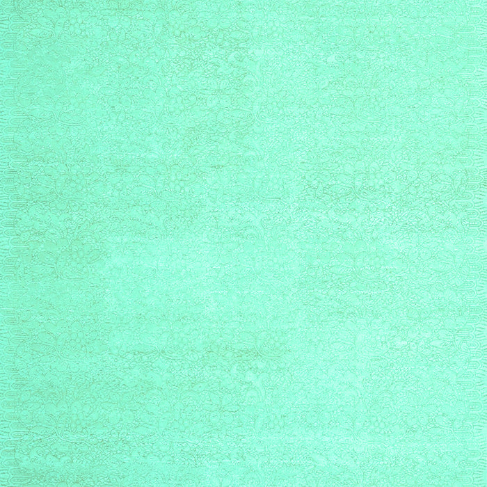 Machine Washable Solid Turquoise Modern Area Rugs, wshcon1478turq