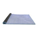 Sideview of Solid Blue Modern Rug, con1478blu