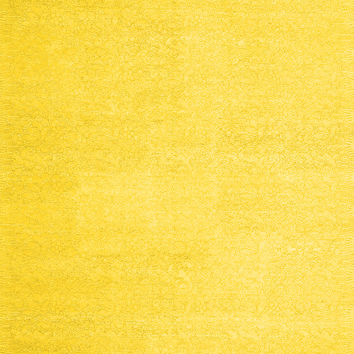 Machine Washable Solid Yellow Modern Rug, wshcon1478yw