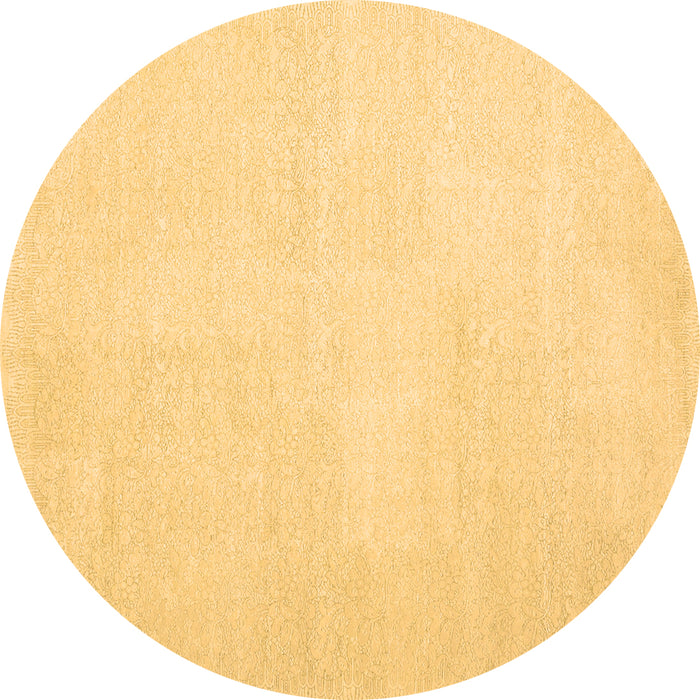 Round Solid Brown Modern Rug, con1478brn