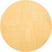 Round Solid Brown Modern Rug, con1478brn