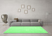 Machine Washable Solid Emerald Green Modern Area Rugs in a Living Room,, wshcon1478emgrn