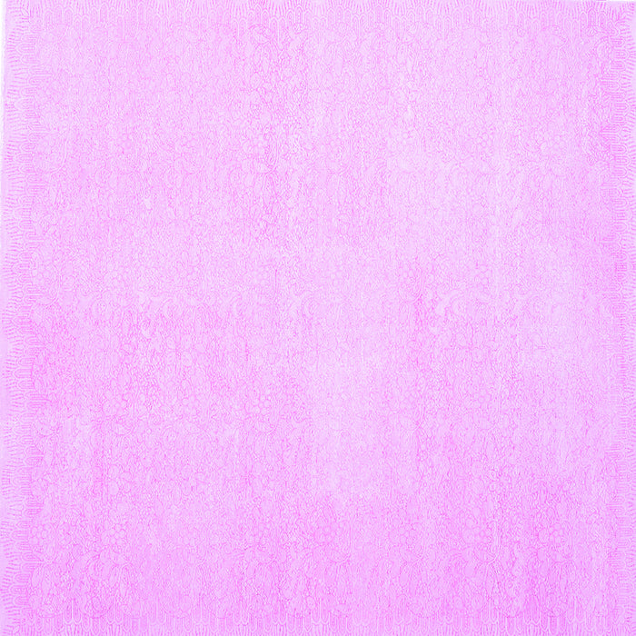 Square Machine Washable Solid Purple Modern Area Rugs, wshcon1478pur