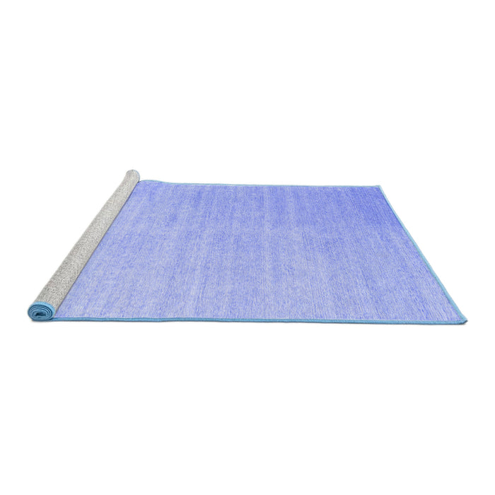 Sideview of Machine Washable Abstract Blue Contemporary Rug, wshcon1479blu