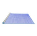 Sideview of Machine Washable Abstract Blue Contemporary Rug, wshcon1479blu