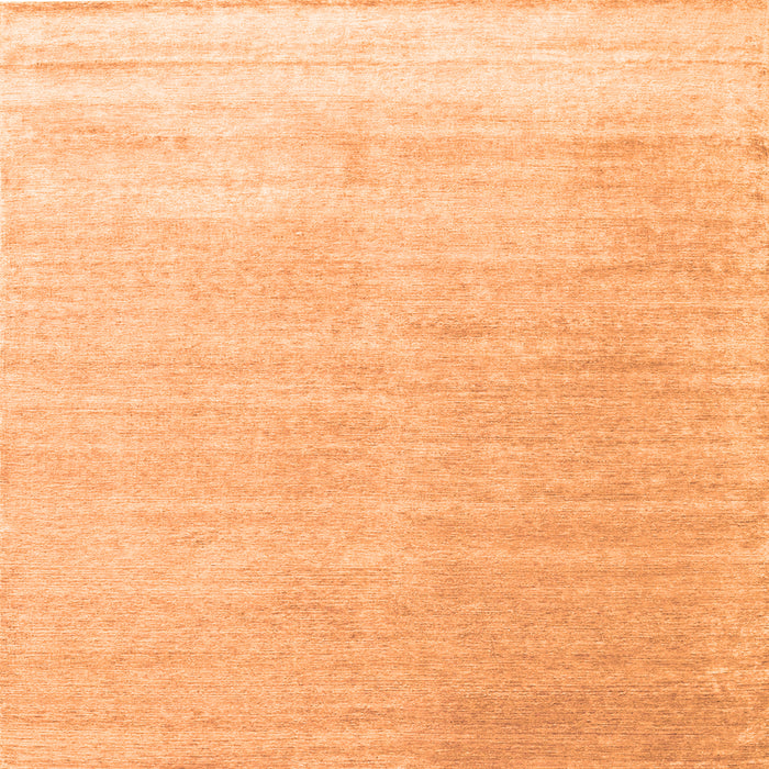 Round Machine Washable Abstract Orange Contemporary Area Rugs, wshcon1479org