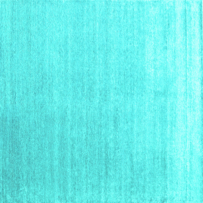 Square Abstract Turquoise Contemporary Rug, con1479turq