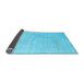 Sideview of Abstract Light Blue Contemporary Rug, con1479lblu