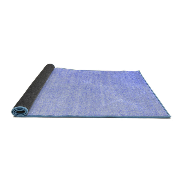 Sideview of Abstract Blue Contemporary Rug, con1479blu