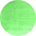 Machine Washable Abstract Green Contemporary Area Rugs, wshcon1479grn