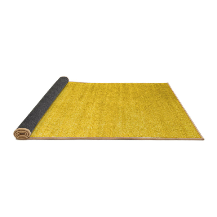 Sideview of Abstract Yellow Contemporary Rug, con1479yw