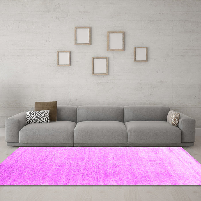 Machine Washable Abstract Pink Contemporary Rug in a Living Room, wshcon1479pnk