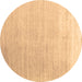 Round Abstract Brown Contemporary Rug, con1479brn