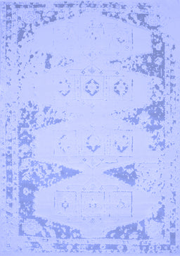 Abstract Blue Contemporary Rug, con147blu