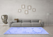 Machine Washable Abstract Blue Contemporary Rug in a Living Room, wshcon147blu