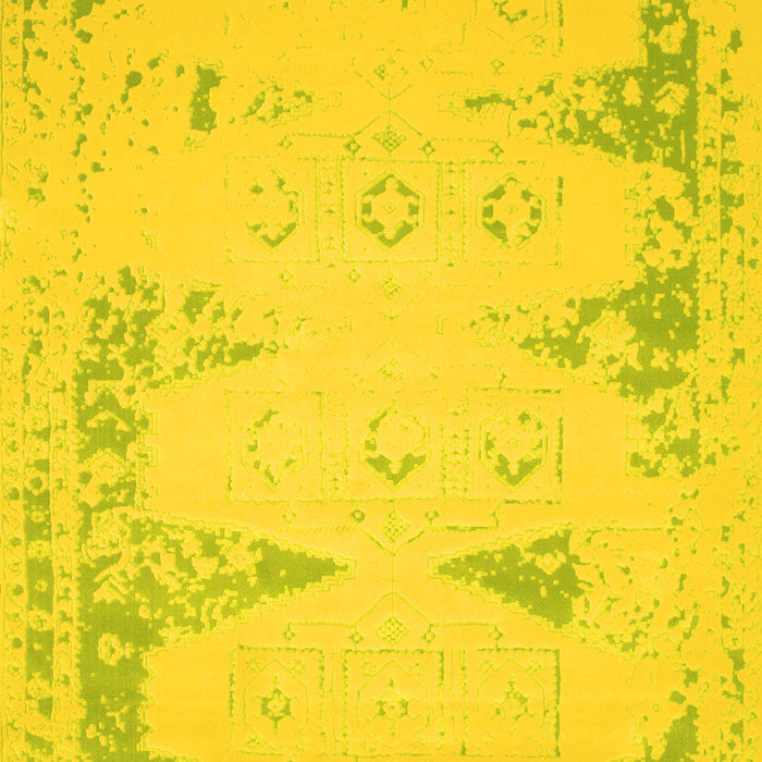 Machine Washable Abstract Yellow Contemporary Rug, wshcon147yw