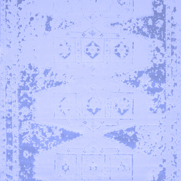 Machine Washable Abstract Blue Contemporary Rug, wshcon147blu