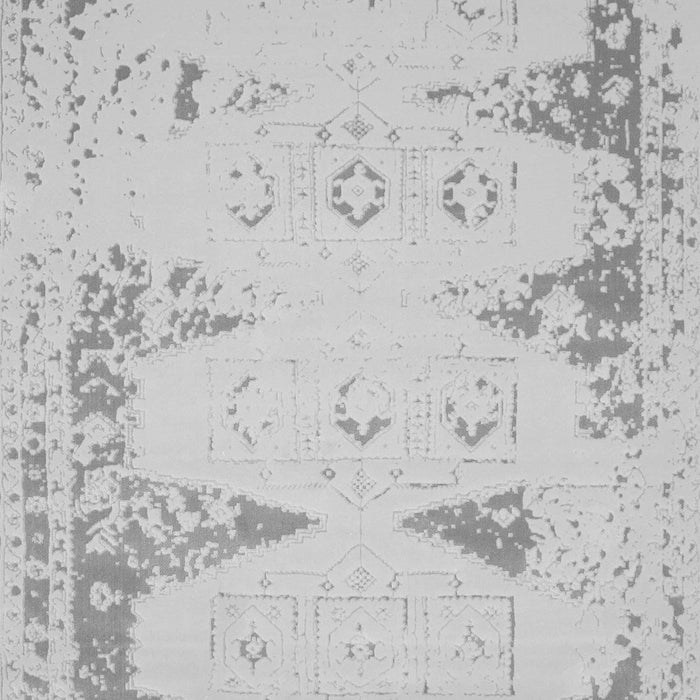 Serging Thickness of Machine Washable Abstract Gray Contemporary Rug, wshcon147gry