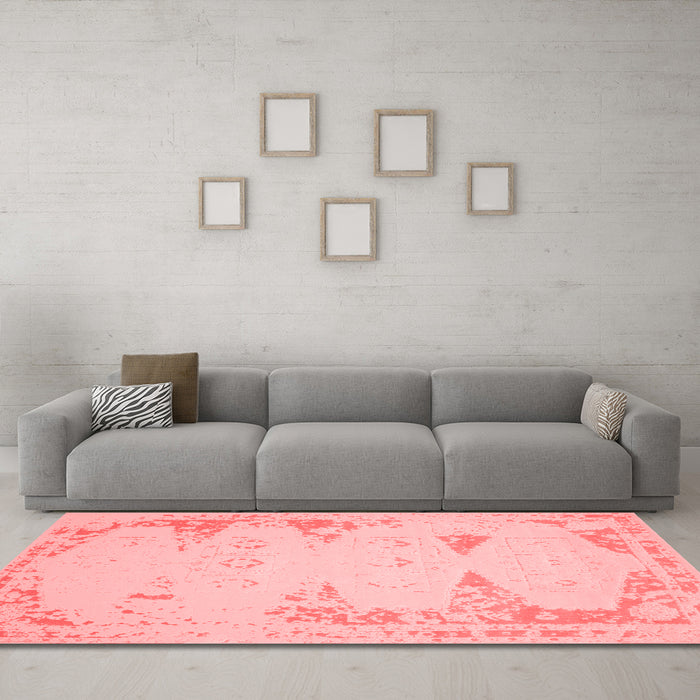 Contemporary Red Washable Rugs
