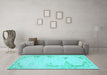 Machine Washable Abstract Light Blue Contemporary Rug in a Living Room, wshcon147lblu