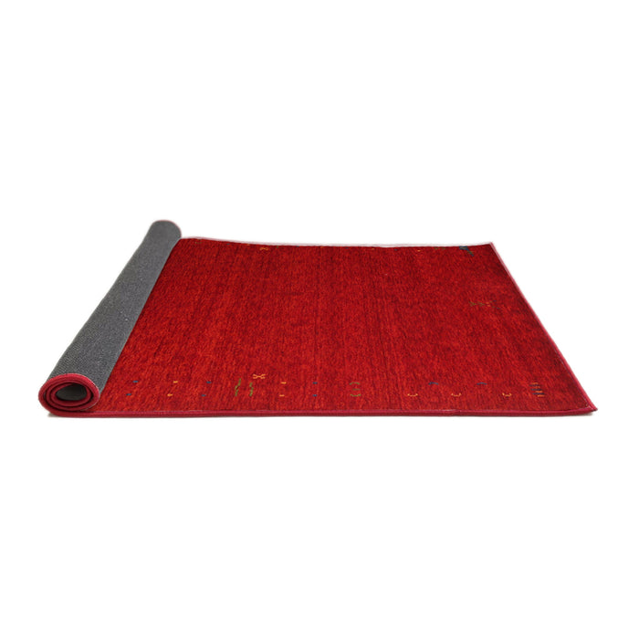 Thickness of Contemporary Red Modern Rug, con148