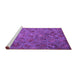 Sideview of Machine Washable Abstract Purple Contemporary Area Rugs, wshcon1480pur