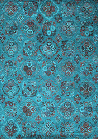 Abstract Light Blue Contemporary Rug, con1480lblu