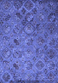 Abstract Blue Contemporary Rug, con1480blu