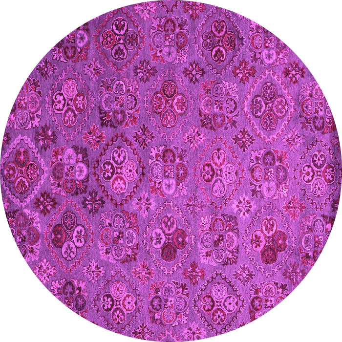 Round Machine Washable Abstract Pink Contemporary Rug, wshcon1480pnk