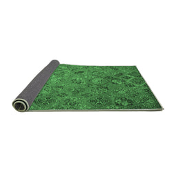 Sideview of Abstract Emerald Green Contemporary Rug, con1480emgrn