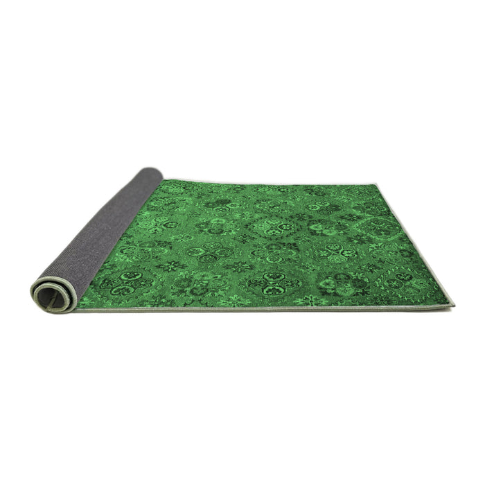 Sideview of Abstract Emerald Green Contemporary Rug, con1480emgrn