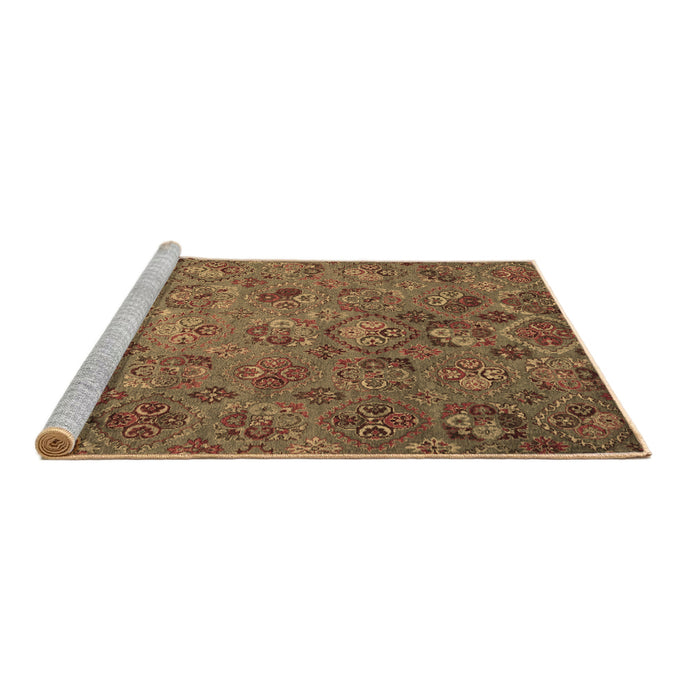 Sideview of Machine Washable Abstract Brown Contemporary Rug, wshcon1480brn