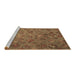 Sideview of Machine Washable Abstract Brown Contemporary Rug, wshcon1480brn