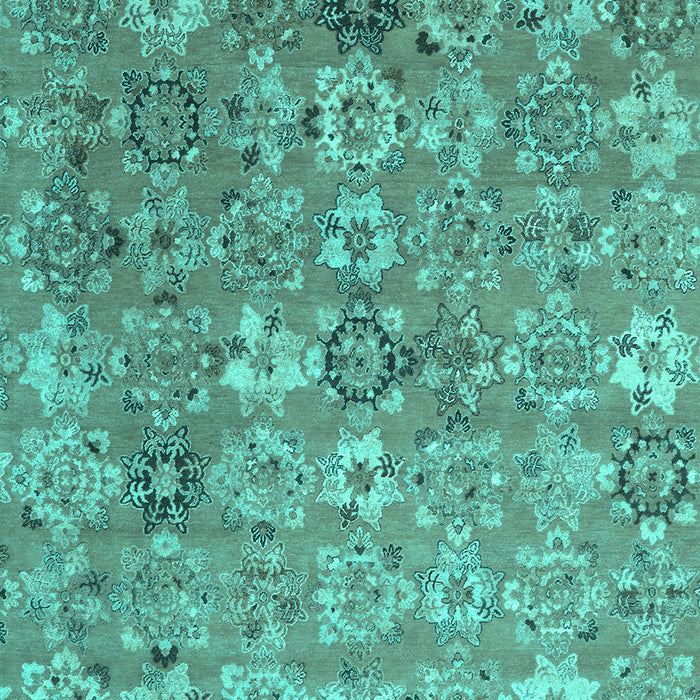 Abstract Turquoise Contemporary Rug, con1481turq