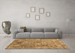 Machine Washable Abstract Brown Contemporary Rug in a Living Room,, wshcon1481brn