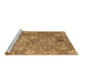 Sideview of Machine Washable Abstract Brown Contemporary Rug, wshcon1481brn