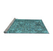 Sideview of Machine Washable Abstract Light Blue Contemporary Rug, wshcon1481lblu