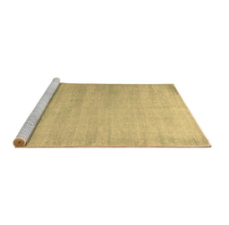 Sideview of Machine Washable Abstract Brown Contemporary Rug, wshcon1482brn