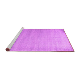 Sideview of Machine Washable Abstract Pink Contemporary Rug, wshcon1482pnk