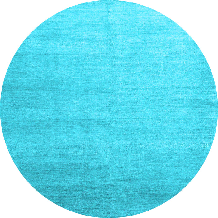Round Machine Washable Abstract Light Blue Contemporary Rug, wshcon1482lblu