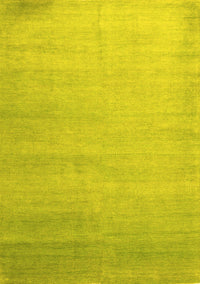 Abstract Yellow Contemporary Rug, con1482yw