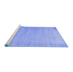 Sideview of Machine Washable Abstract Blue Contemporary Rug, wshcon1482blu