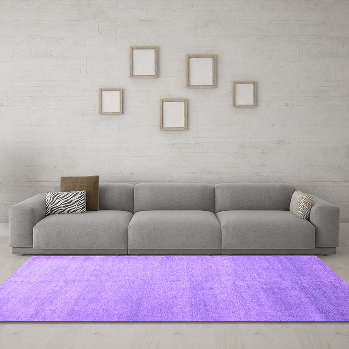 Machine Washable Abstract Purple Contemporary Area Rugs in a Living Room, wshcon1482pur